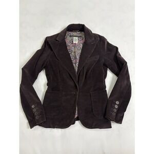 Marc Jacobs Brown Corduroy Blazer Jacket Women's Size 4 Button Front Lined